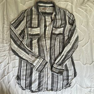 Merona grey striped flannel